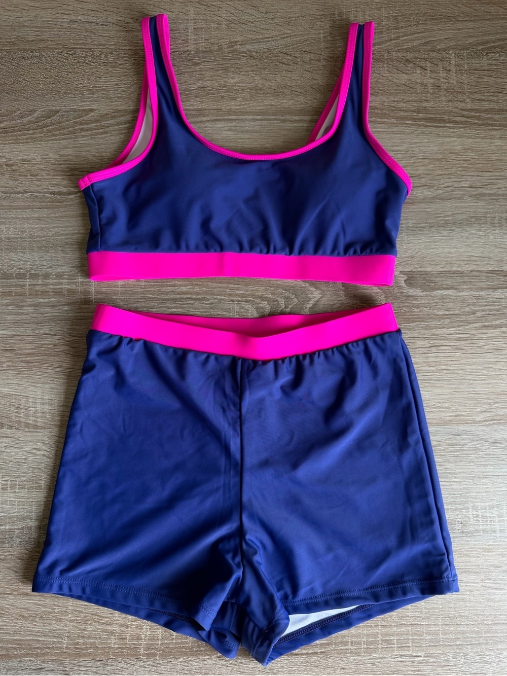 TAIKMD Little Big Girls 2-piece Gymnastics Outfit Crop Top High-Waisted Shorts S